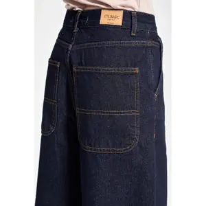 Jeans Wide Leg mit spielerischem Charakter in mittelhoher Taille für Frauen It's Basic Skater image-4