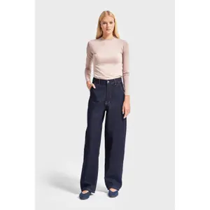 Jeans Wide Leg mit spielerischem Charakter in mittelhoher Taille für Frauen It's Basic Skater image-1