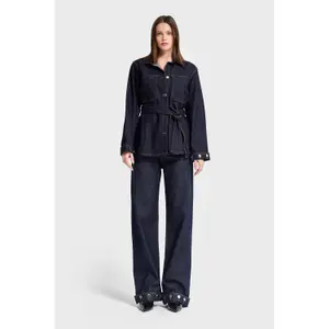 Jeans Loose mit mittelhohem Bund und Knopfdetails entlang dem Saum Damen It's Basic image-1