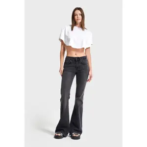 Mid-Rise Flare Jeans with a Timeless Touch Women's It's Basic image-1