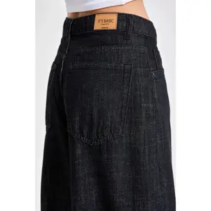 Jeans Palazzo High Waist Denim Damen It's Basic image-4