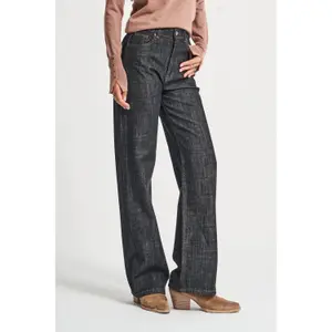 Damen Jeans Straight Klassischer Look Mittlere Bundhöhe Denim It's Basic image-2