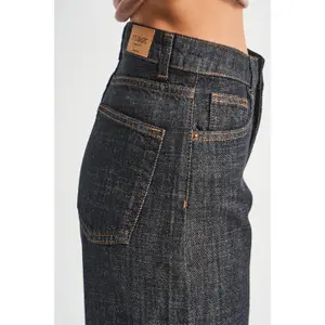 Damen Jeans Straight Klassischer Look Mittlere Bundhöhe Denim It's Basic image-4