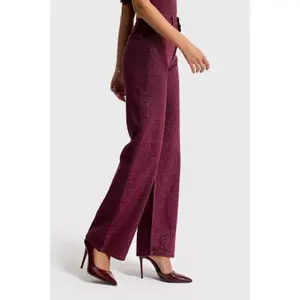 Women's High-Waisted Straight Jeans It's Basic Rhinestone Rhinestone image-3