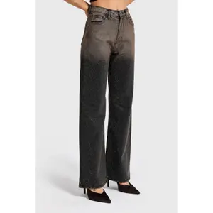 Women's High-Waisted Straight Jeans It's Basic Rhinestone Rhinestone image-2