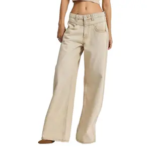 Women's Low Rise Wide Leg Jeans It's Basic image-0
