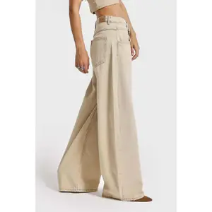Women's Low Rise Wide Leg Jeans It's Basic image-3