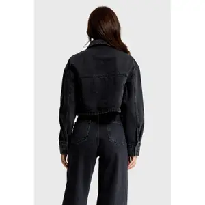 Women's denim jacket It's Basic Rhinestone image-2