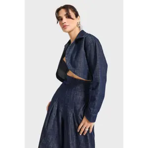 Crop-Jeansjacke Damen It's Basic image-2
