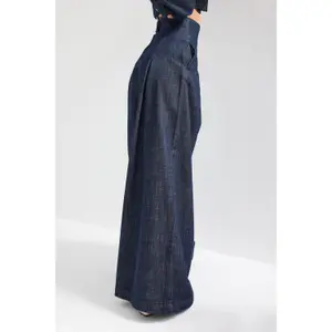 High Waist Palazzo Jeans Women It's Basic image-3