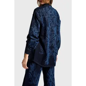 Women's oversized denim jacket It's Basic Rhinestone image-1
