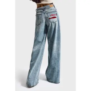 Jeans Palazzo Wide Leg wysoki stan tencel i bawełna damskie It's Basic image-1