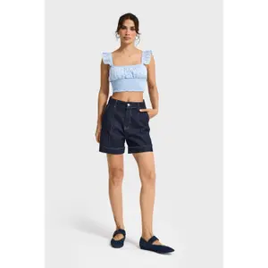 Women's denim shorts It's Basic image-3
