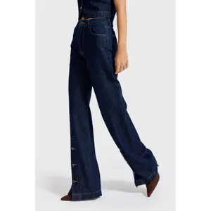 Hoge Taille Rechte Jeans Tijdloos Dames It's Basic image-2