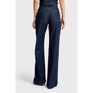 Hoge Taille Rechte Jeans Tijdloos Dames It's Basic image-1