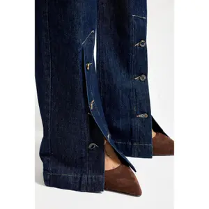 Hoge Taille Rechte Jeans Tijdloos Dames It's Basic image-4