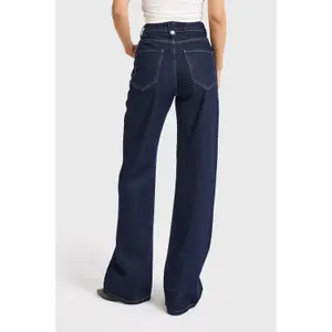  tijdloze Straight jeans middelhoge taille stugge katoen vrouw It's Basic image-2