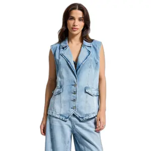 Sleeveless denim jacket for women It's Basic