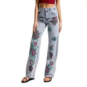 Women's Mid-Rise Loose Fit Rigid Cotton Jeans It's Basic