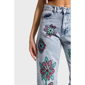Women's Mid-Rise Loose Fit Rigid Cotton Jeans It's Basic image-4