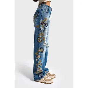 Jeans Loose vita alta in cotone donna It's Basic image-3