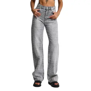 Timeless Straight Jeans with Subtle Decorative Stitching Mid-Rise Women It's Basic image-0