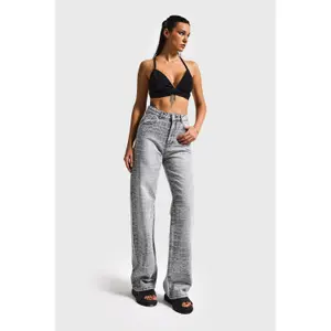 Timeless Straight Jeans with Subtle Decorative Stitching Mid-Rise Women It's Basic image-1