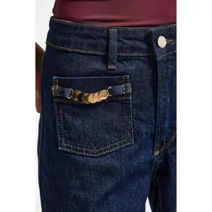 Jeans Wide Leg mit elegantem Look mittlere Taille Damen It's Basic image-4