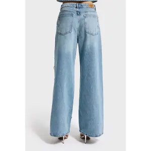 Womens Low Rise Baggy Jeans It's Basic Mega image-2