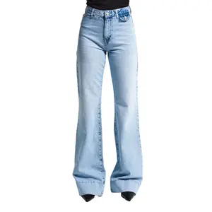 Classic Mid-Rise Flare Jeans Women's Cotton It's Basic image-0