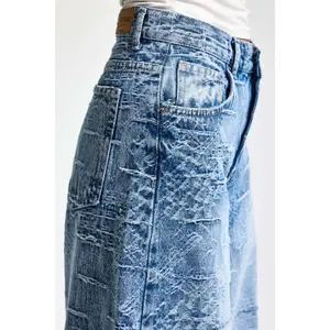 Versatile and Refined High-Waisted Wide Leg Palazzo Jeans Women's It's Basic image-4