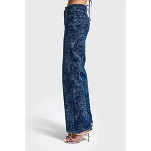 Jeans Wide Leg Strukturierte Hohe Taille Damen It's Basic image-3