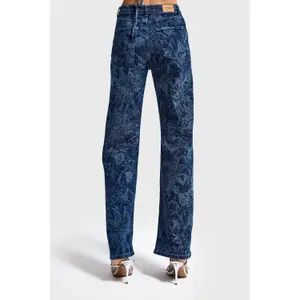 Jeans Wide Leg Strukturierte Hohe Taille Damen It's Basic image-2