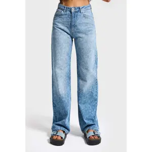 Hochtaillierte Straight Jeans Damen It's Basic image-1