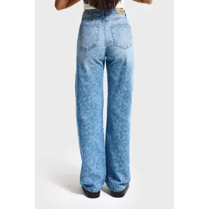Hochtaillierte Straight Jeans Damen It's Basic image-3