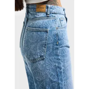 Hochtaillierte Straight Jeans Damen It's Basic image-4