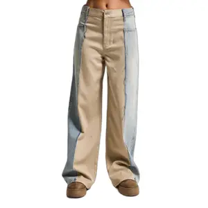 Asymmetrical Mid-Rise Baggy Jeans Women It's Basic Mega