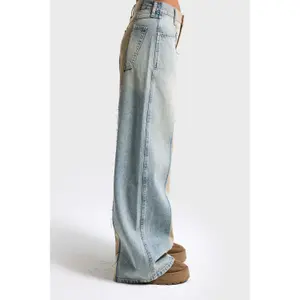 Asymmetrical Mid-Rise Baggy Jeans Women It's Basic Mega image-2