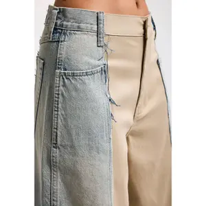 Asymmetrical Mid-Rise Baggy Jeans Women It's Basic Mega image-3