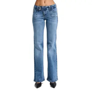 Low Rise Flare Jeans Women It's Basic image-0