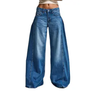 Mid-Rise Wide Leg Jeans Women It's Basic image-0
