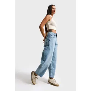Women's High Waist Baggy Jeans It's Basic image-3