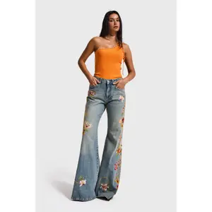 Γυναικείο Flare Jeans It's Basic image-1