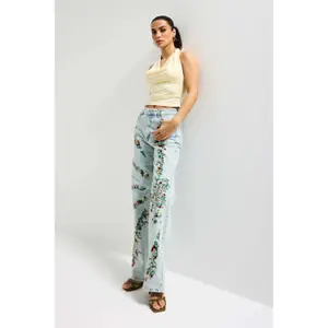 Straight jeans til kvinder It's Basic 2 image-1