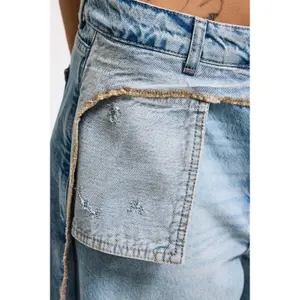 Women’s Mid-Rise Distressed Baggy Jeans It's Basic image-3