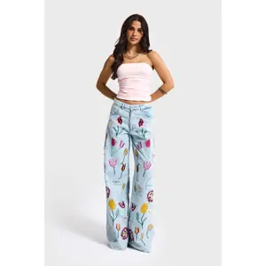 Wide Leg Women's Jeans It's Basic 13 image-2