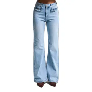 Hochtaillierte Damenflare-Jeans It's Basic image-0