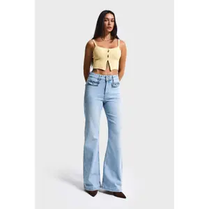 Hochtaillierte Damenflare-Jeans It's Basic image-1