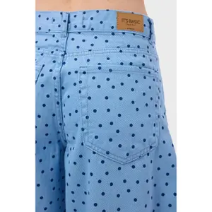 Γυναικεία παντελόνια Wide Leg με πουά It's Basic Polka image-4