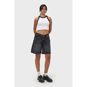 Σορτς τζιν baggy ελαστικά γυναικεία It's Basic image-4